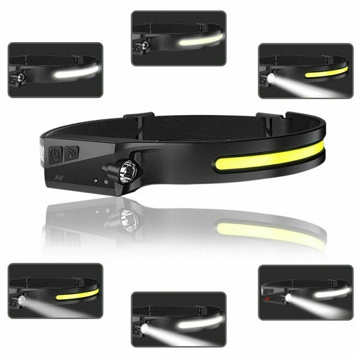 USB Rechargeable LED Headlamp - Bright COB Work Light | XYF Studios