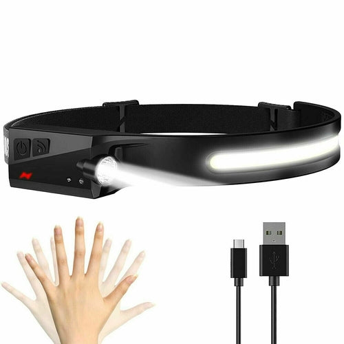 USB Rechargeable LED Headlamp - Bright COB Work Light | XYF Studios