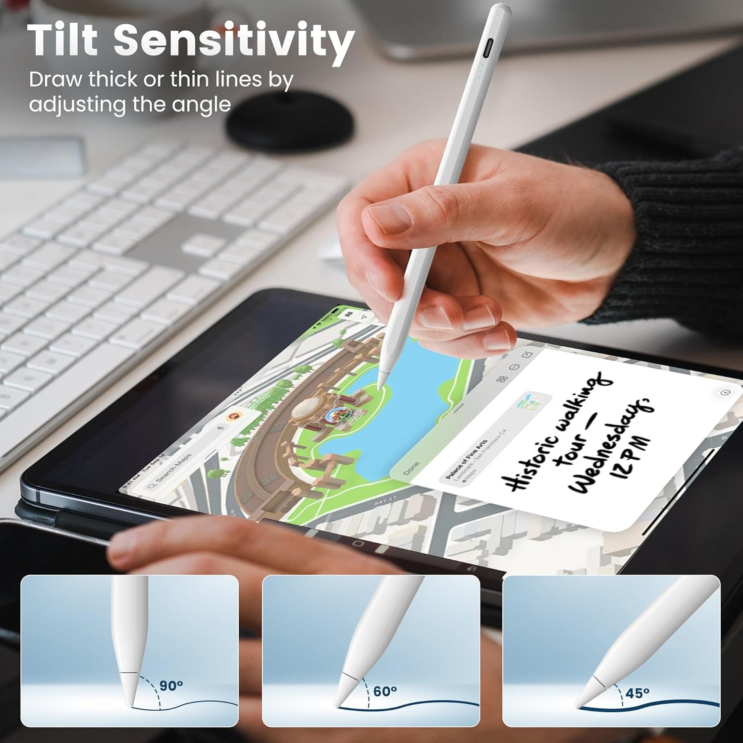 Pencil for Apple Ipad A16 10Th Generation, Fast Charge Stylus Pen for 2025-2018
