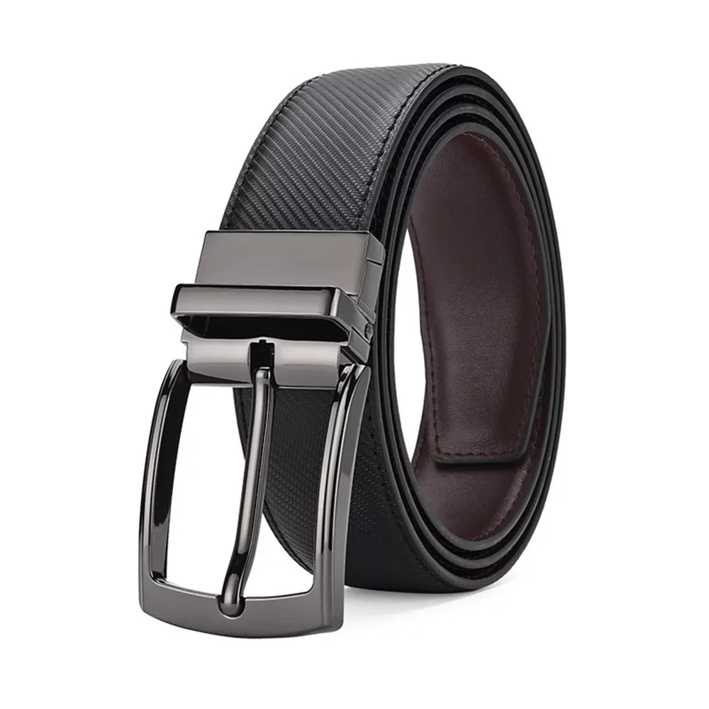 Men Genuine Leather Belts Adjustable Casual Dress Belt for Jeans Work Size 30-42