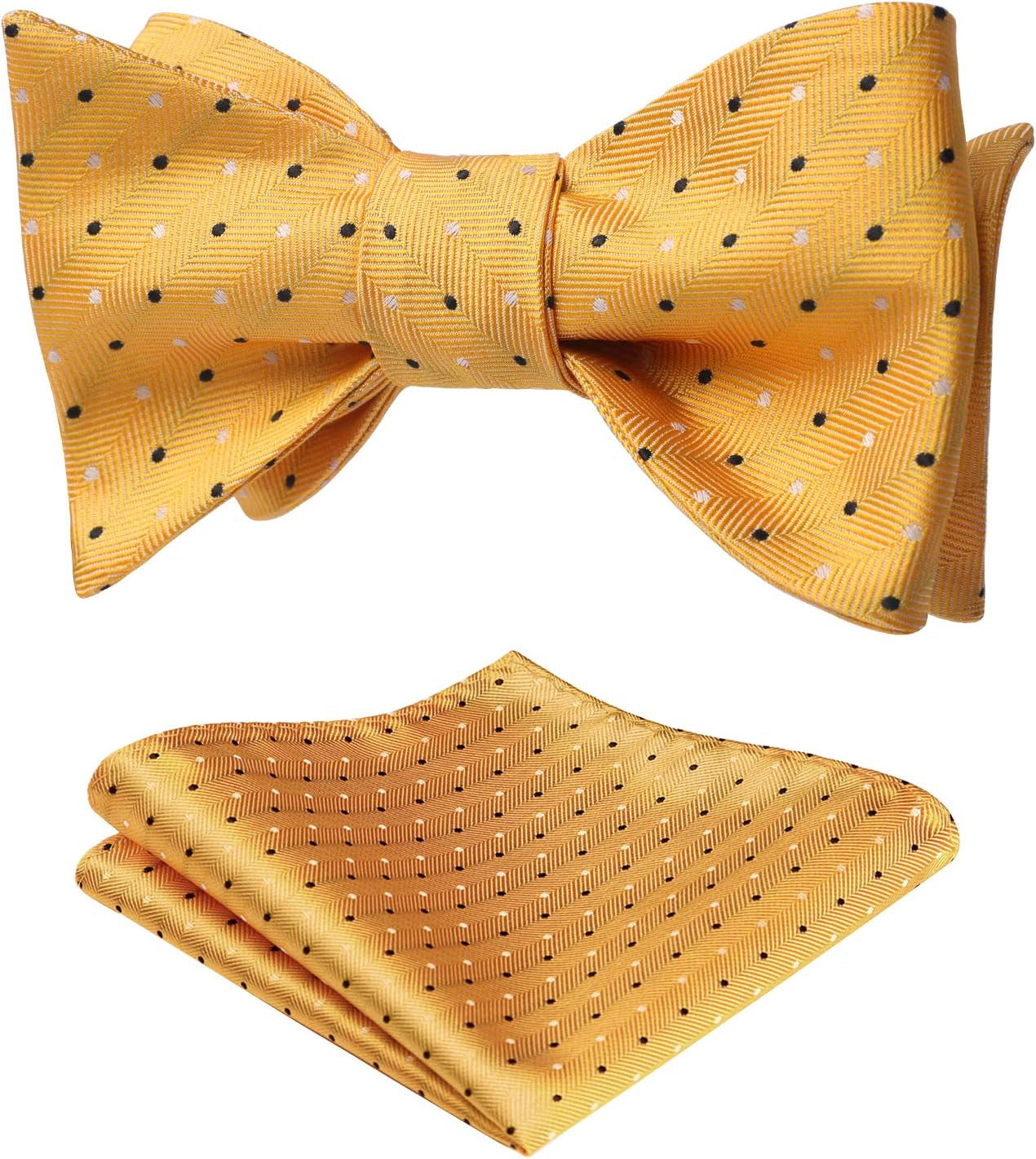 Bow Ties for Men Polka Dot Selftie Bowtie and Pocket Square Classic Business Tuxedo Wedding Bowties Handkerchief