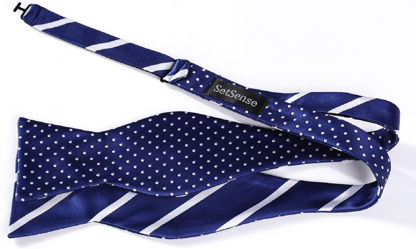 Bow Ties for Men Self-Tie Plaid Checked Bowties and Pocket Square Set Stripe Formal Tuxedo Bowtie Wedding Party