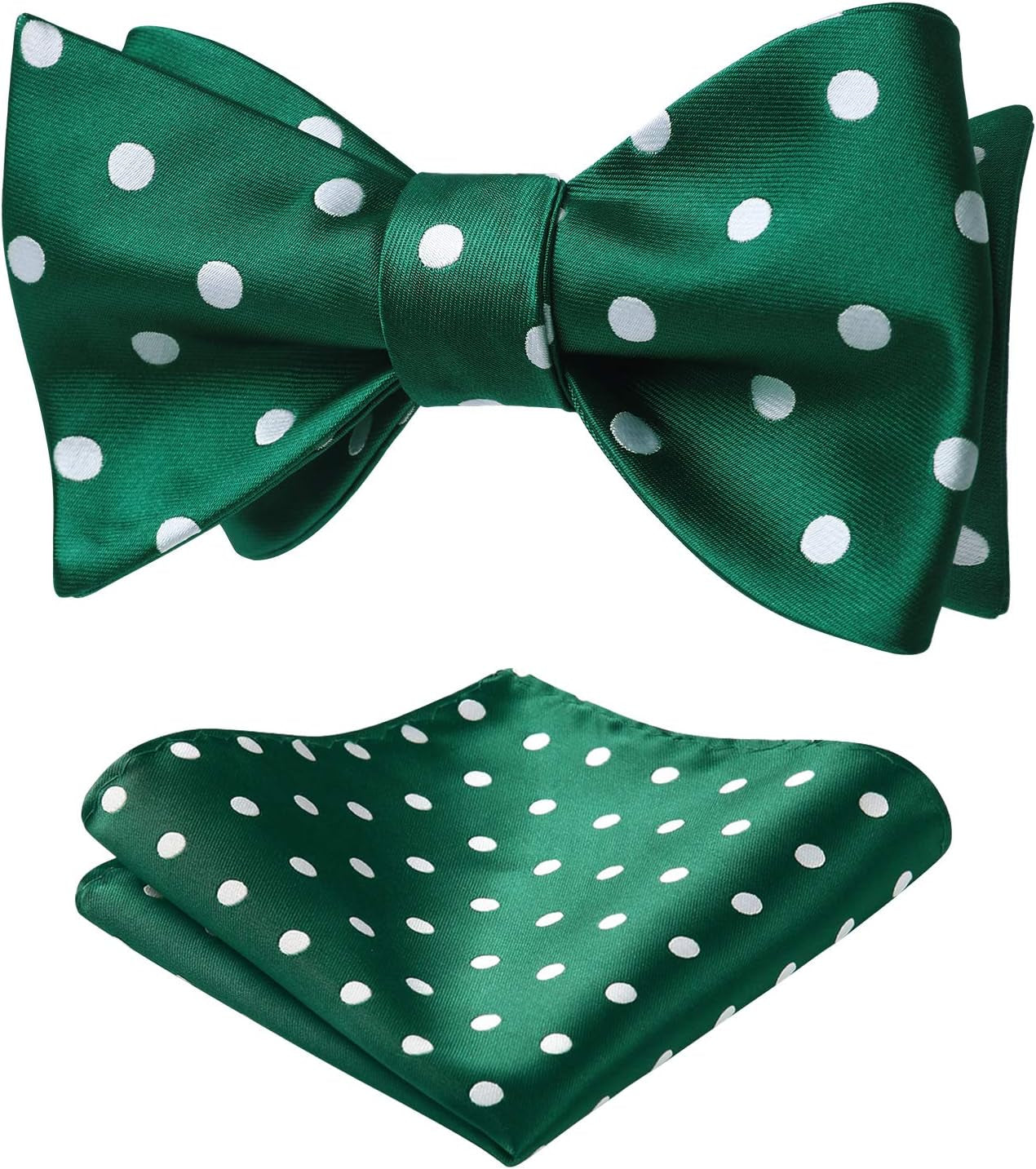 Bow Ties for Men Polka Dot Selftie Bowtie and Pocket Square Classic Business Tuxedo Wedding Bowties Handkerchief