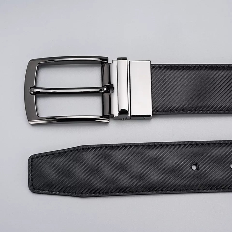 Men Genuine Leather Belts Adjustable Casual Dress Belt for Jeans Work Size 30-42