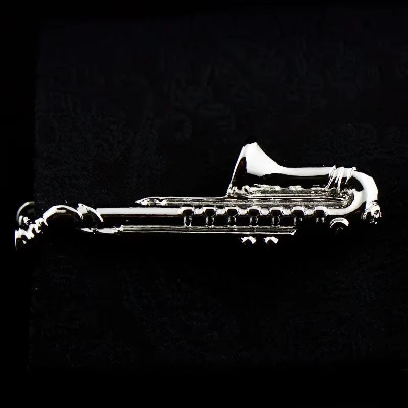 New High Quality Laser Engraving Tie Clip Black Men'S Business Tie Pin Free Delivery Rudder Feathers