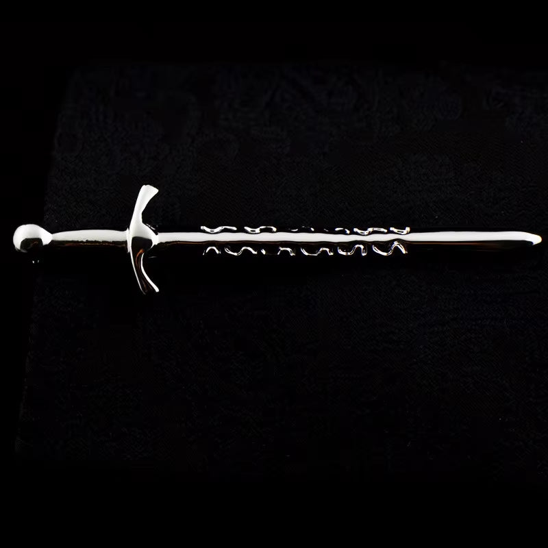 New High Quality Laser Engraving Tie Clip Black Men'S Business Tie Pin Free Delivery Rudder Feathers