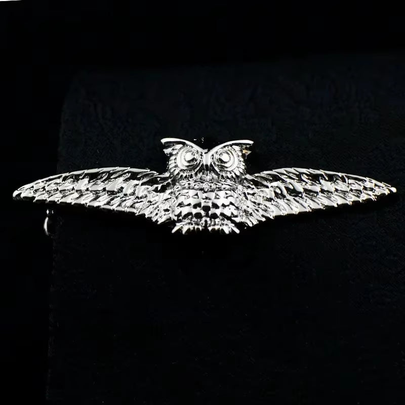 New High Quality Laser Engraving Tie Clip Black Men'S Business Tie Pin Free Delivery Rudder Feathers