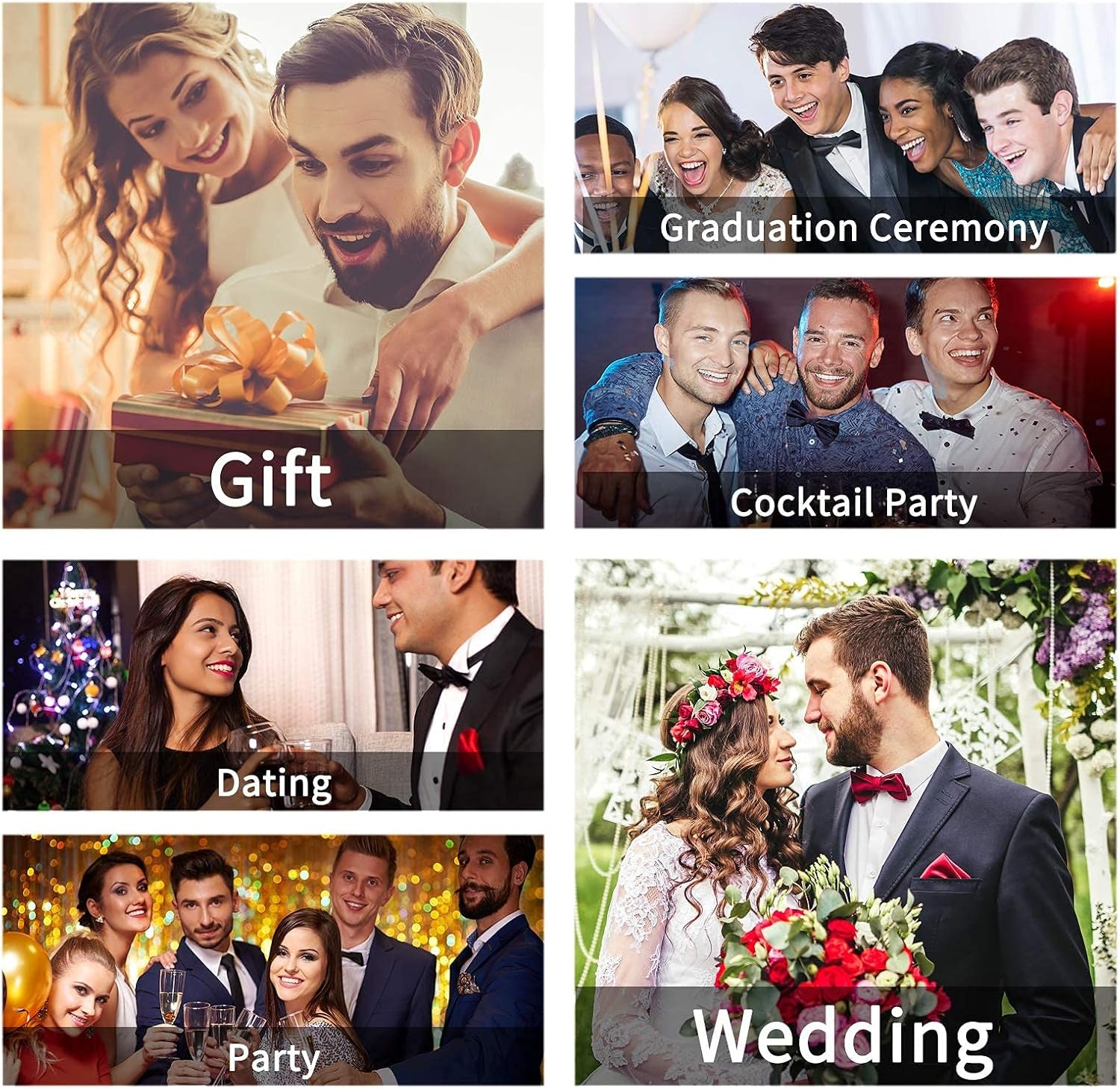 Bow Ties for Men Striped Bowties Men'S Self Tie Bowtie Handkerchief Formal Tuxedo Wedding Bowties and Pocket Square