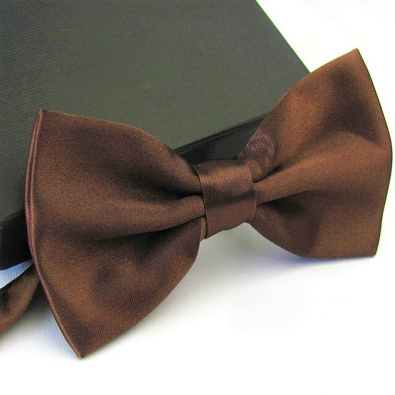 Mens Bowtie Pretied Adjustable Necktie Solid Color Formal Wedding Party Tuxedo