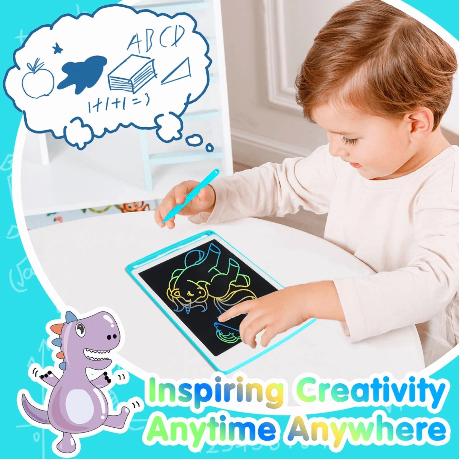 LCD Writing Tablet 10 Inch Drawing Pad, Electronic Graphics Tablet, Led Writing Tablet Toys for Toddler, Doodle Board Gifts for Kid Adult
