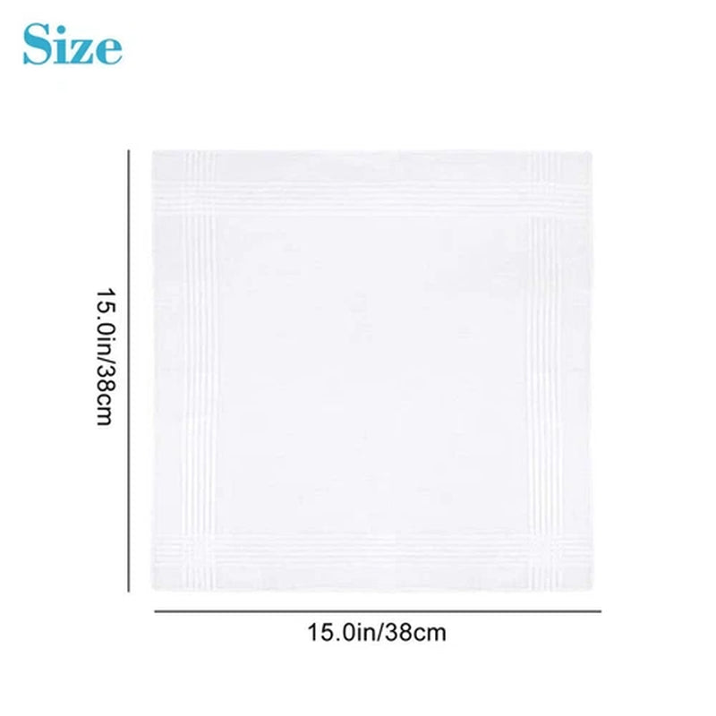 13X Handkerchiefs Cotton Classic Hankies Large Men Hankerchief Hanky Pocket Gift