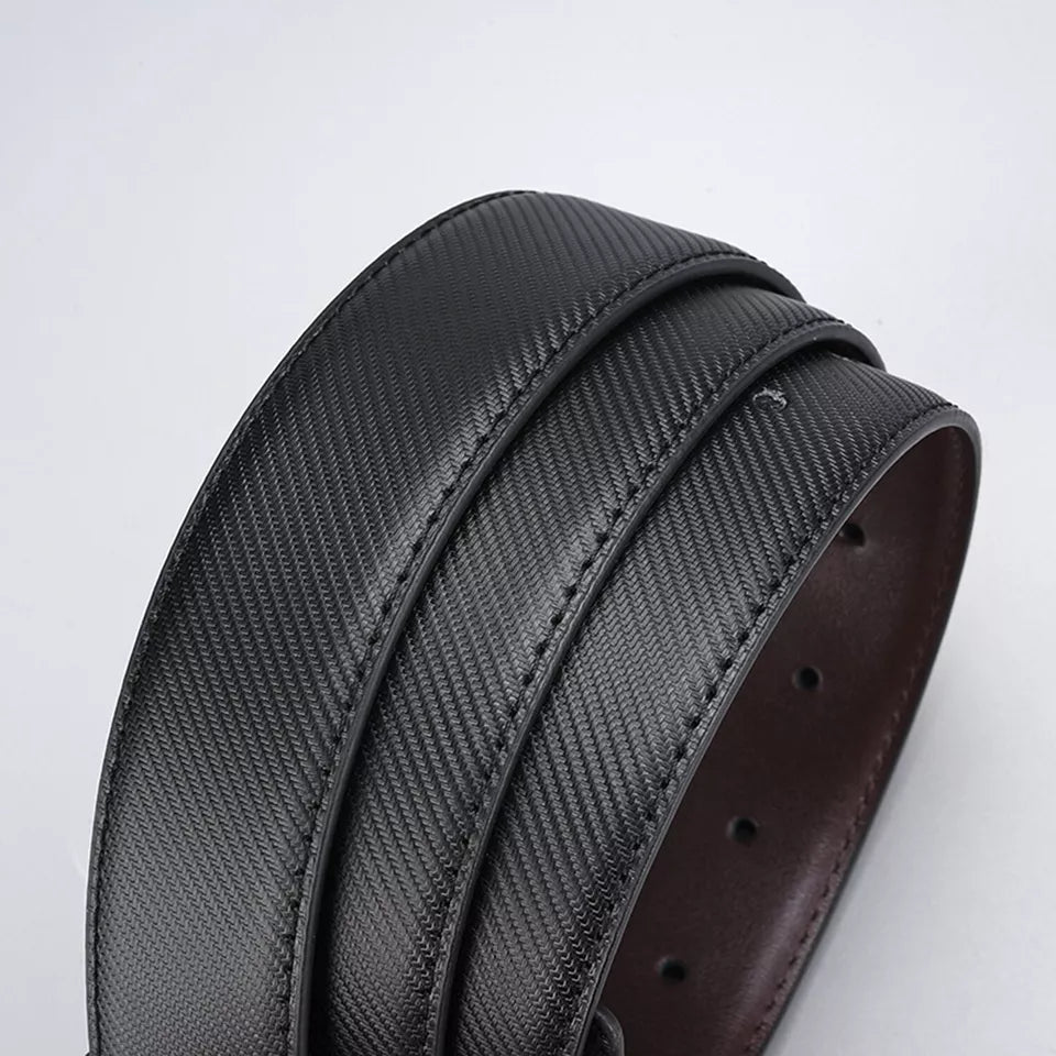 Men Genuine Leather Belts Adjustable Casual Dress Belt for Jeans Work Size 30-42