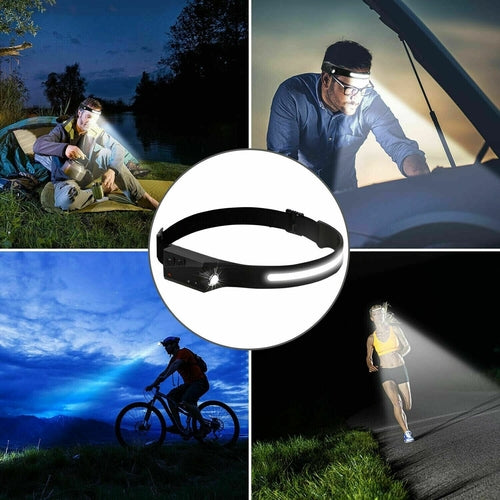 USB Rechargeable LED Headlamp - Bright COB Work Light | XYF Studios