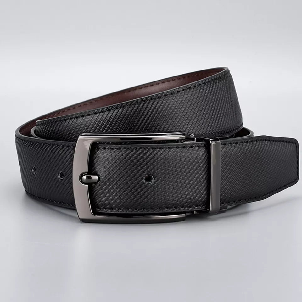 Men Genuine Leather Belts Adjustable Casual Dress Belt for Jeans Work Size 30-42
