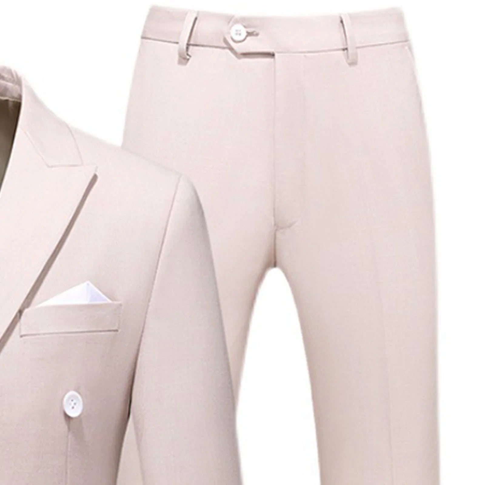 Mens 2 Piece Double Breasted Suit Slim Fit Tuxedo Blazer and Pants plus Size Classic Formal Dinner Suits for Wedding Prom Homecoming on Sale
