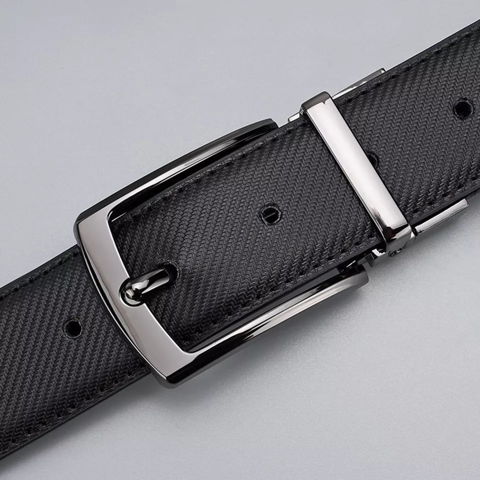 Men Genuine Leather Belts Adjustable Casual Dress Belt for Jeans Work Size 30-42