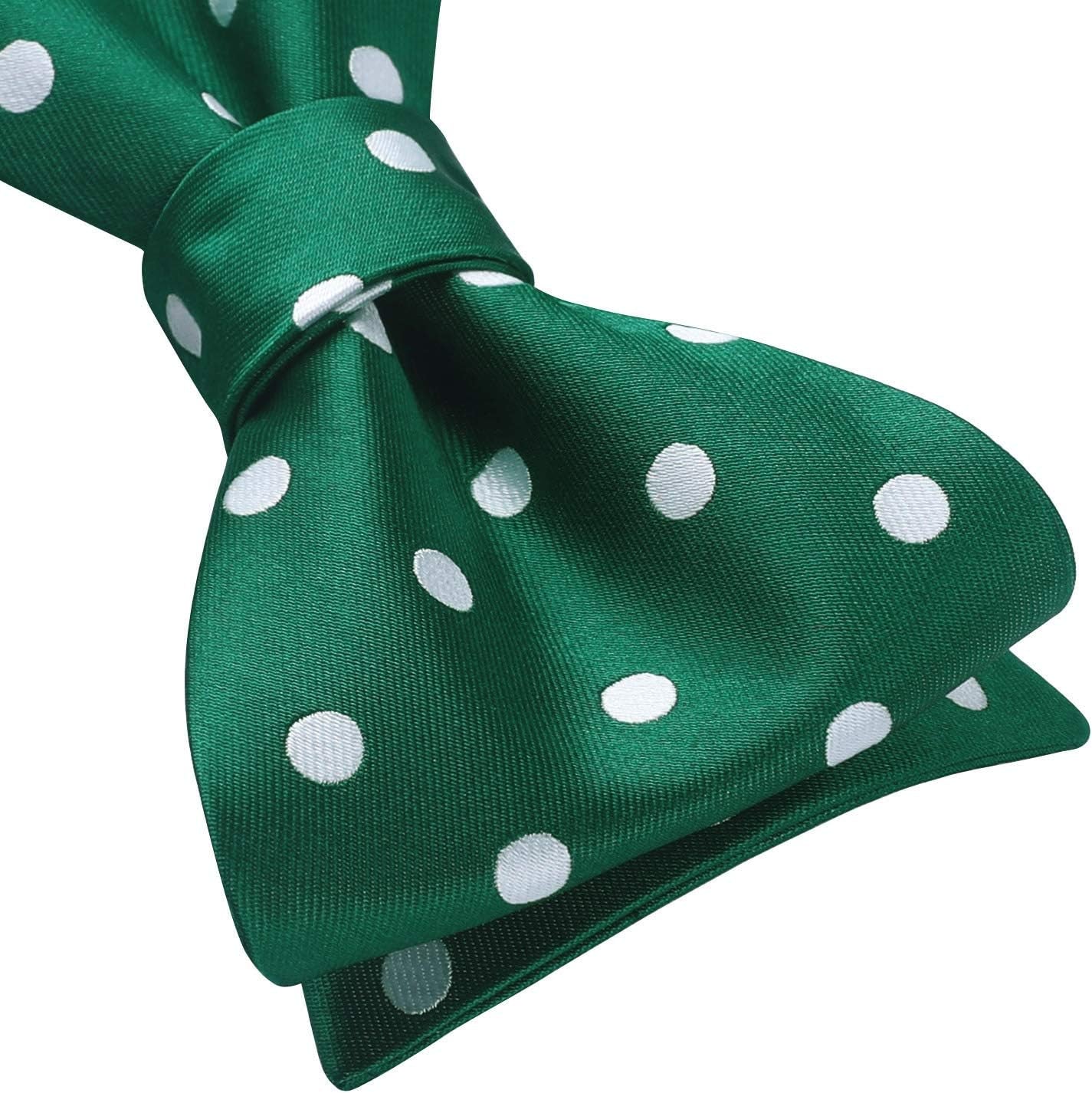 Bow Ties for Men Polka Dot Selftie Bowtie and Pocket Square Classic Business Tuxedo Wedding Bowties Handkerchief