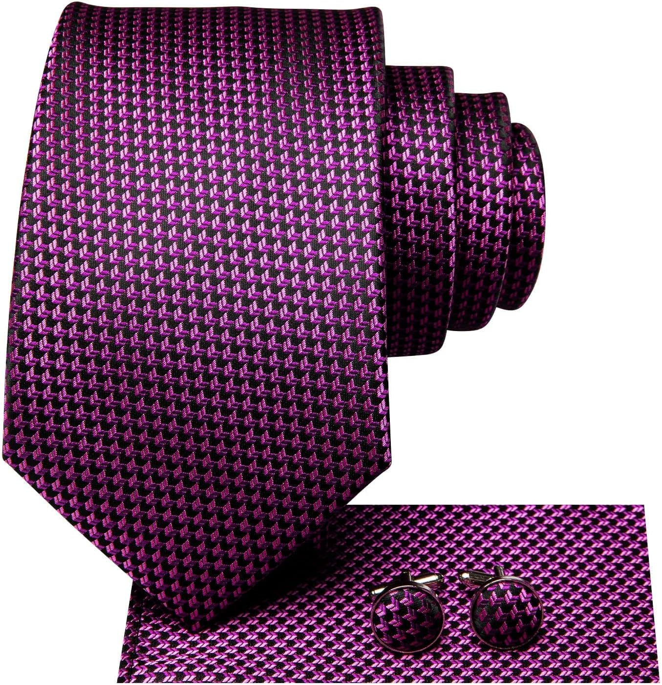 Men 63Inches Tie Set Extra Long Necktie Paisley Tie Pocket Suqare Cufflinks Big and Tall Men Tie