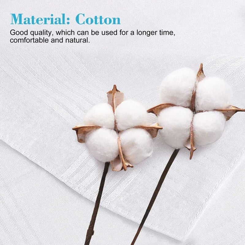 13X Handkerchiefs Cotton Classic Hankies Large Men Hankerchief Hanky Pocket Gift