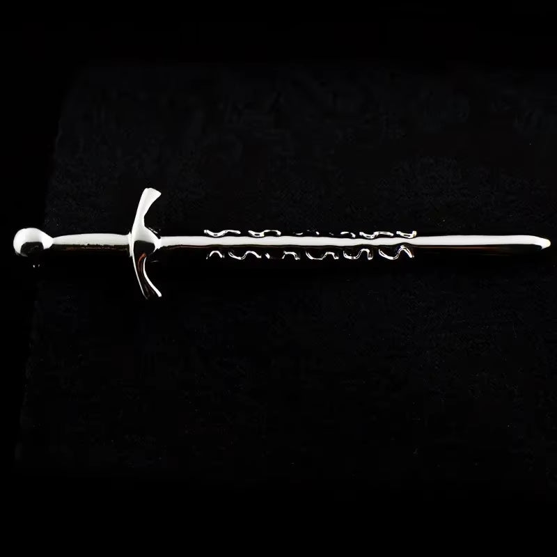 New High Quality Laser Engraving Tie Clip Black Men'S Business Tie Pin Free Delivery Rudder Feathers