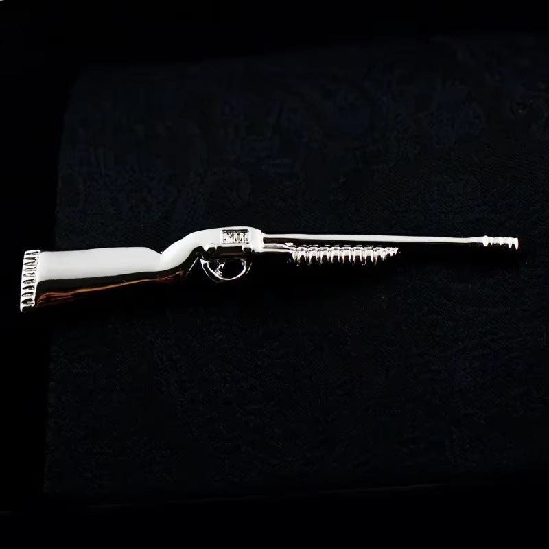 New High Quality Laser Engraving Tie Clip Black Men'S Business Tie Pin Free Delivery Rudder Feathers