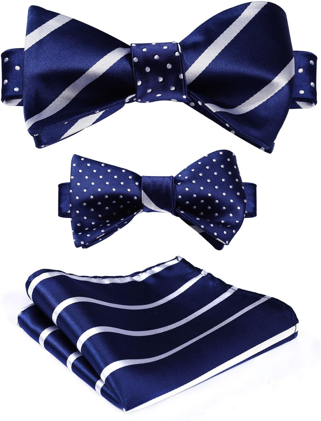 Bow Ties for Men Self-Tie Plaid Checked Bowties and Pocket Square Set Stripe Formal Tuxedo Bowtie Wedding Party