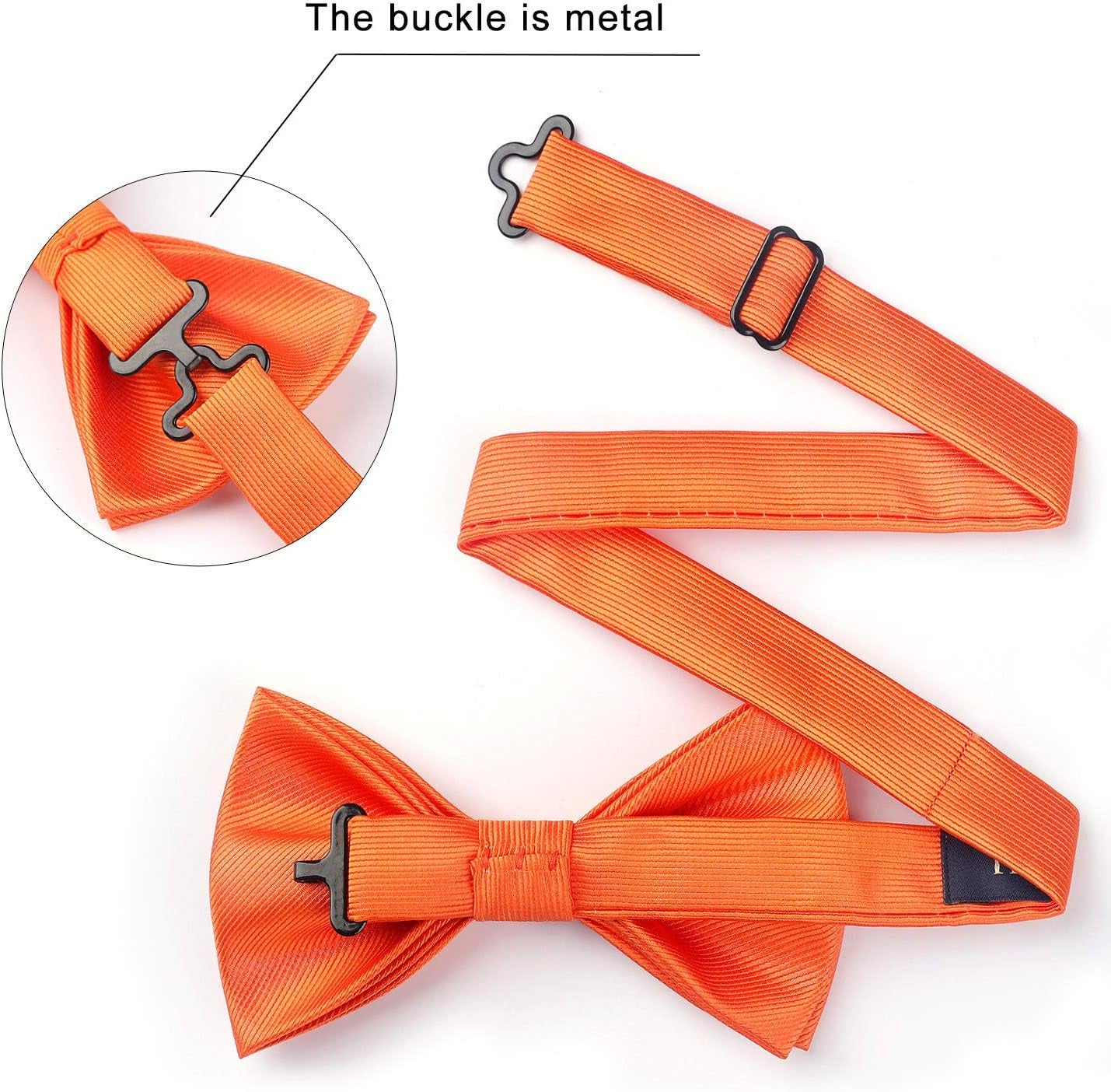 Mens Bow Ties Solid Color Pre Tied Bowtie and Pocket Square Set Classic Formal Tuxedo Bowties for Wedding Party