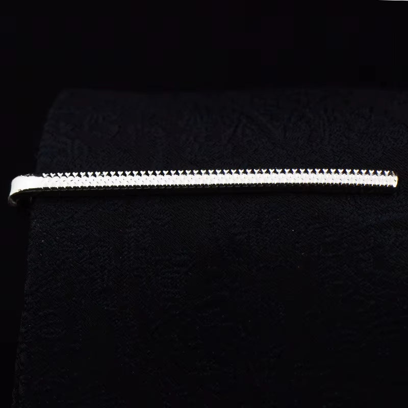 New High Quality Laser Engraving Tie Clip Black Men'S Business Tie Pin Free Delivery Rudder Feathers