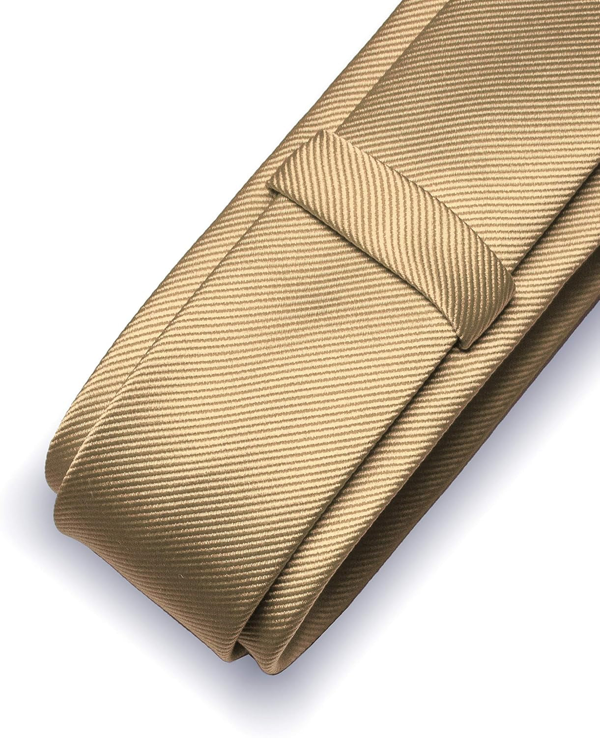 2.4" Solid Color Skinny Tie and Pocket Square with Tie Clip Sets for Men (6Cm)