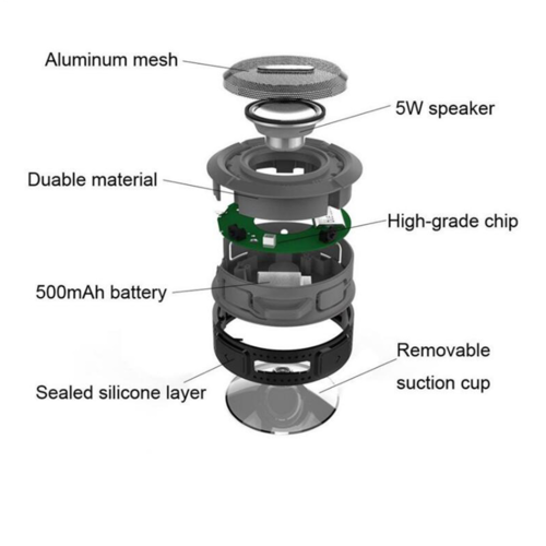 Waterproof Bluetooth Speaker - Mini Portable with Suction Cup | XYF Studios