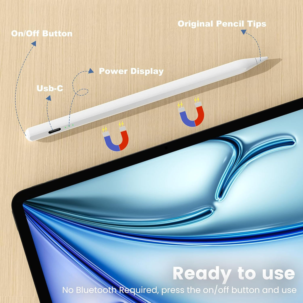 Pencil for Apple Ipad A16 10Th Generation, Fast Charge Stylus Pen for 2025-2018