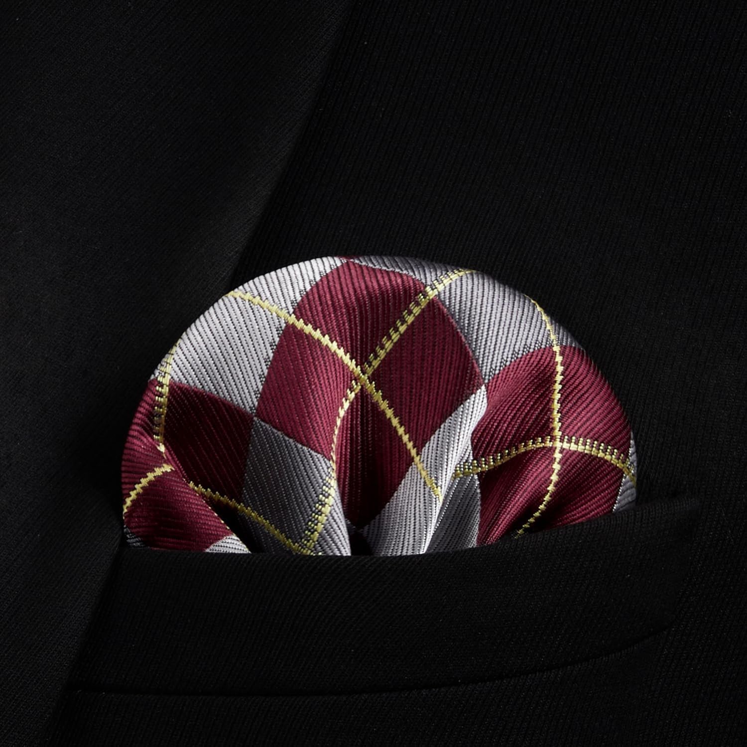 Bow Ties for Men Check Plaid Self Tie Bow Tie and Pocket Square Bowtie Formal Tuxedo Wedding Bowties Handkerchief Set