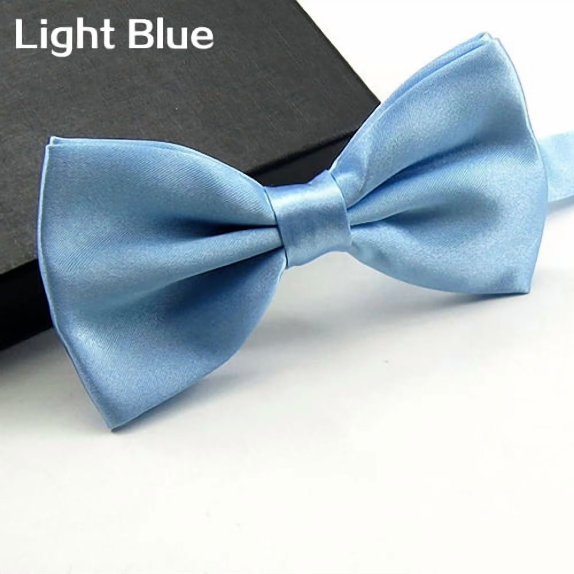 Men Solid Color Bowtie Necktie Tuxedo Wedding Party Adjustable