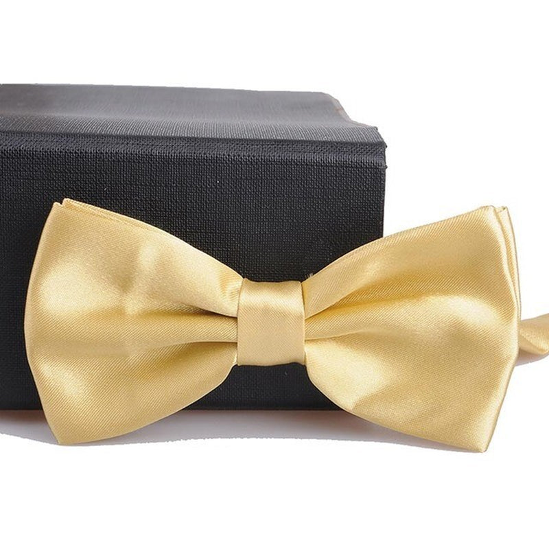 Mens Bowtie Pretied Adjustable Necktie Solid Color Formal Wedding Party Tuxedo