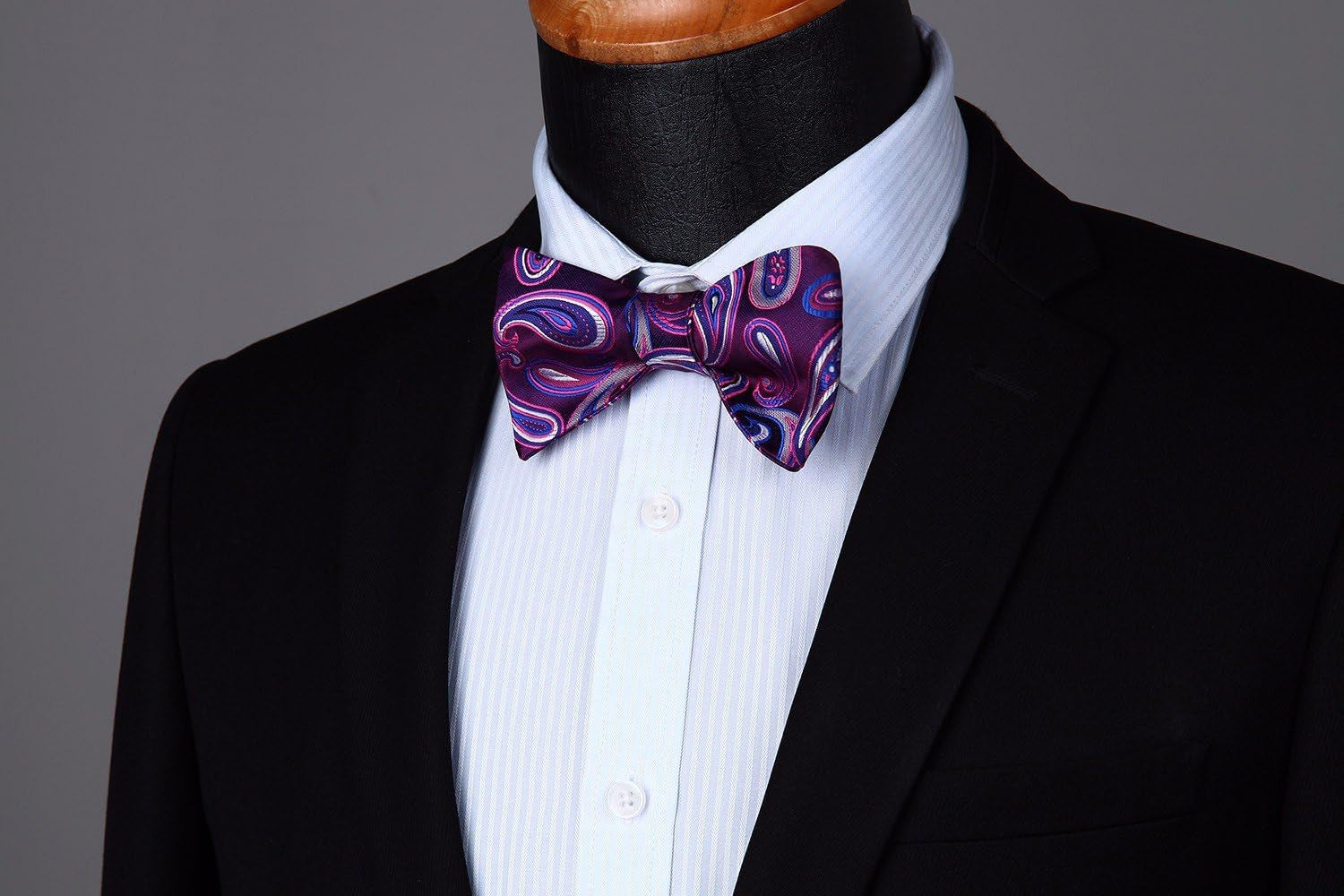 Bow Ties for Men Paisley Bowties Mens Self Tie Bow Tie and Pocket Square Set Formal Tuxedo Wedding Bowtie