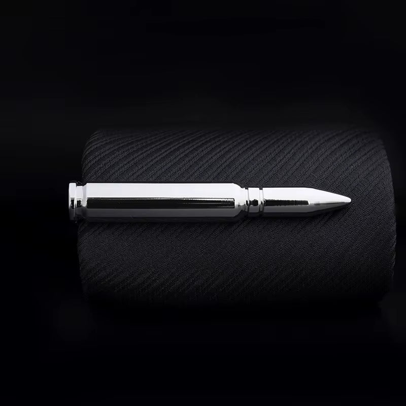 New High Quality Laser Engraving Tie Clip Black Men'S Business Tie Pin Free Delivery Rudder Feathers